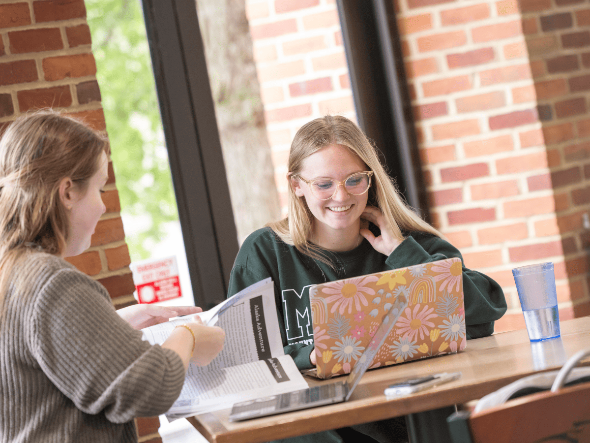 Mount Vernon Nazarene University MVNU students studying campus cafe Mount Vernon Nazarene University MVNU