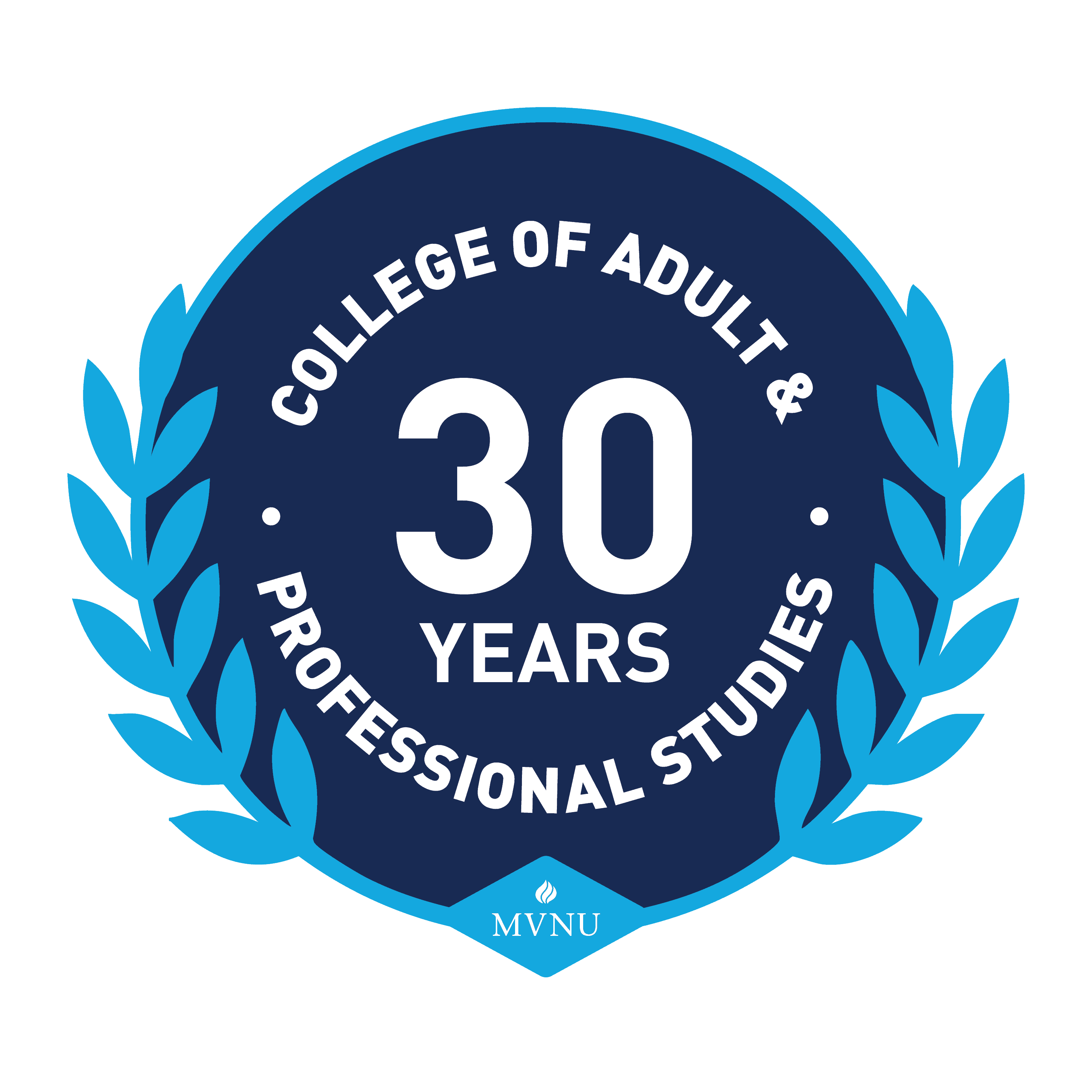 30th_Badge_CAPS MVNU Mount Vernon Nazarene University College of adult & professional studies