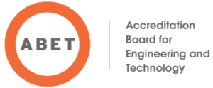 ABET accreditation logo for engineering and technology programs.