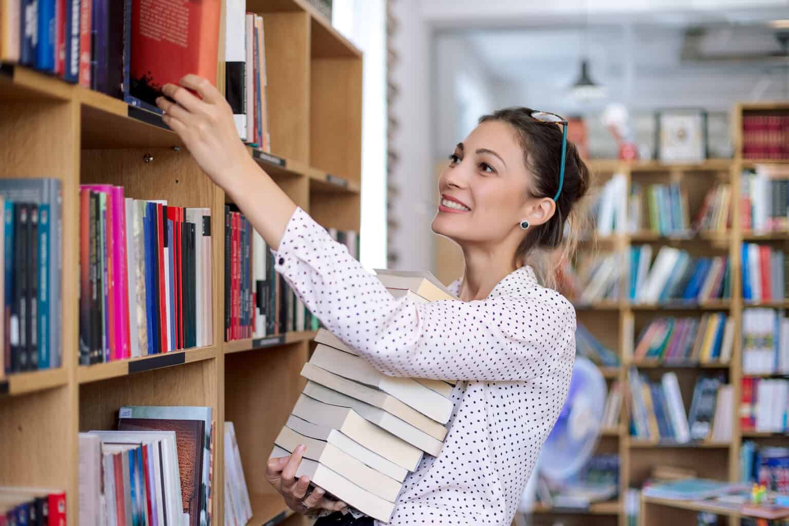 Female librarian