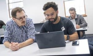 MVNU is pleased to announce the return of an in-person MBA, starting this fall. Much like those pictured here, students will be able to interact face-to-face one night a week. (Photo courtesy of Mount Vernon Nazarene University)