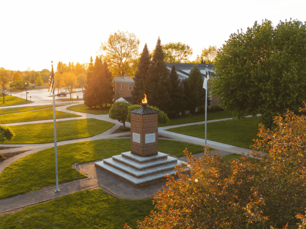 eternal flame campus MVNU Mount Vernon Nazarene University