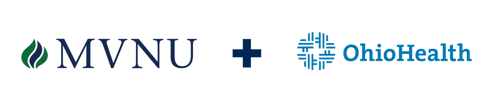 MVNU and OhioHealth logos representing healthcare partnership and community health services.