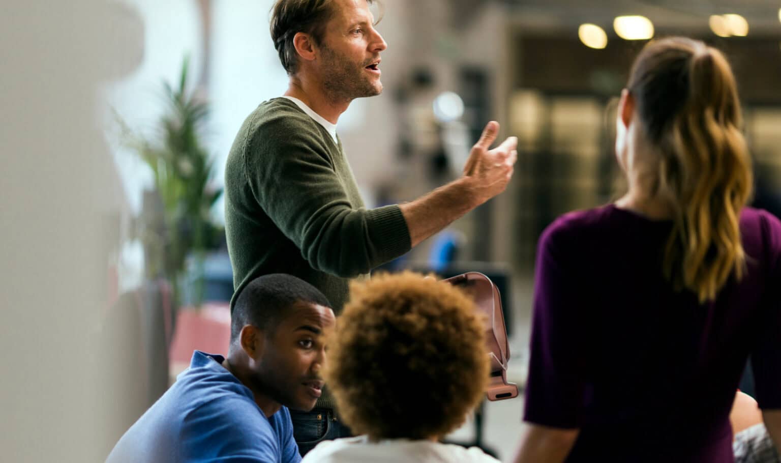Pastor leading a group of parishioners, reflecting how MVNU Online’s Master of Ministry degree prepares leaders to serve churches and communities with faith and purpose.