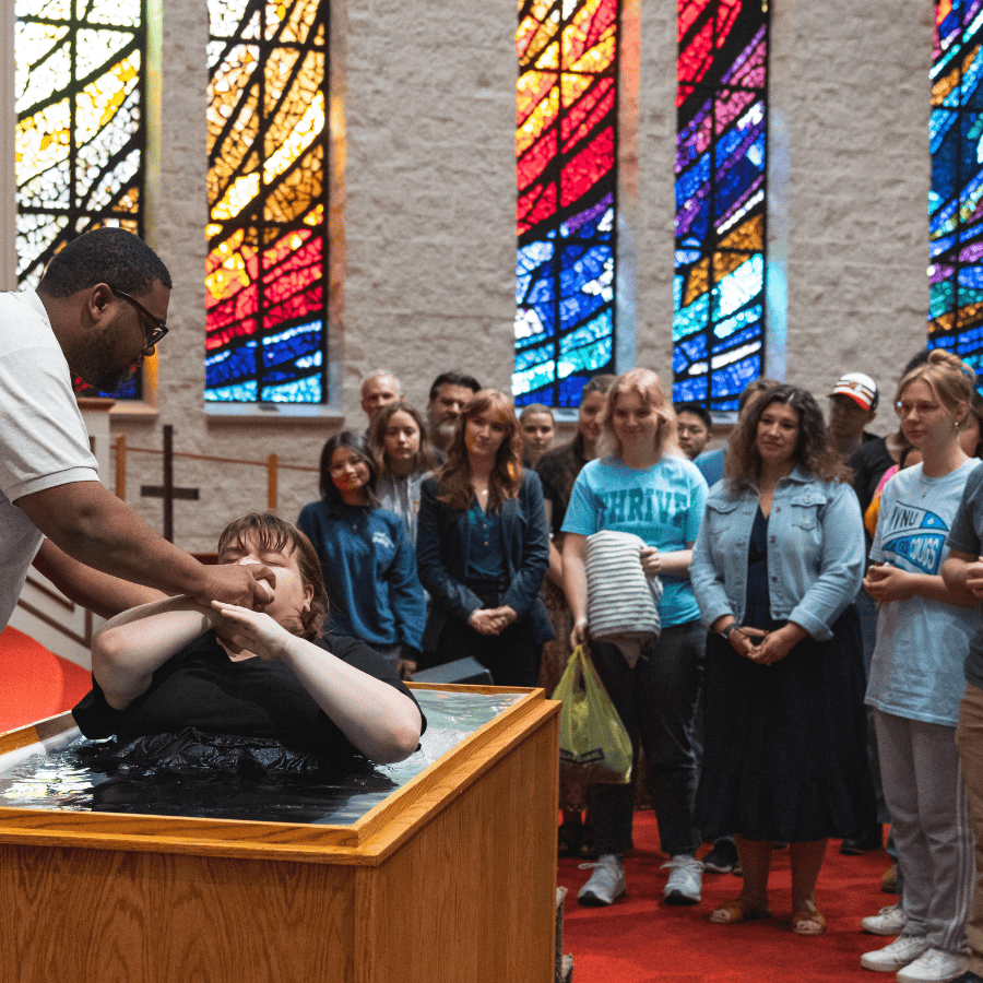 chapel baptism worship MVNU Mount Vernon Nazarene University